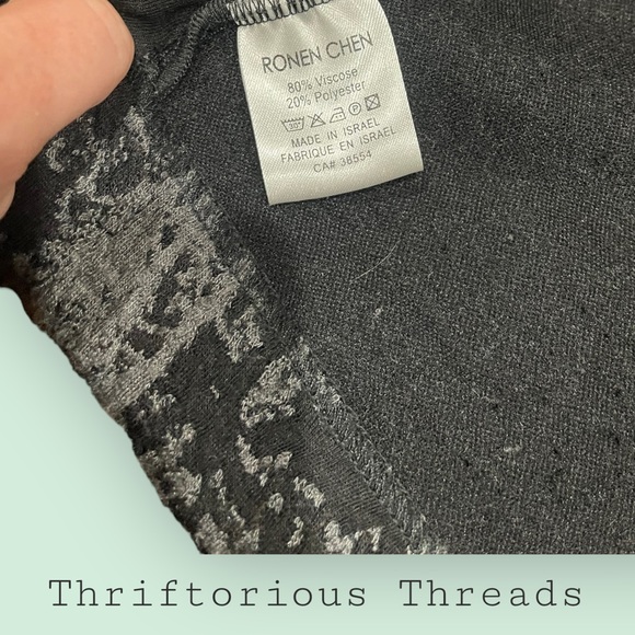 Ronen Chen Asymmetrical Textured Peacoat - Picture 5 of 8